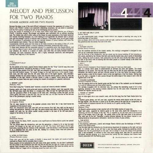 【四相位录音】朗尼·阿尔德里奇《为双钢琴而作的旋律和打击乐器》1962[FLAC+CUE整轨]